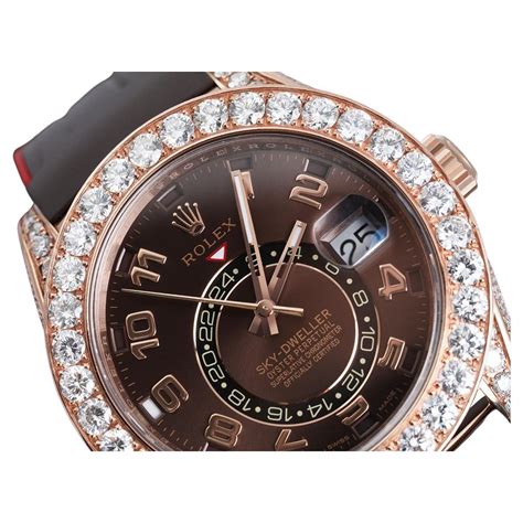 rolex sky dweller rose gold diamonds|More.